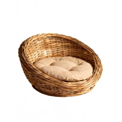 Gwely Cath/Gwely Anifeiliaid Anwes Siâp-Soffa Helygen Naturiol o ansawdd uchel