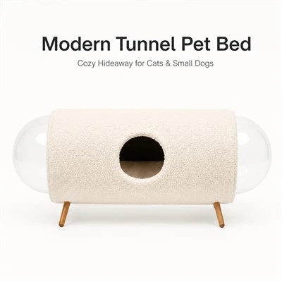 Gwely Anifeiliaid Anwes Twnnel Modern